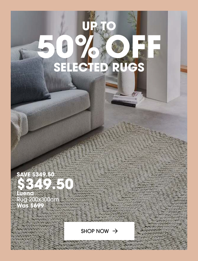 Up to 50% off selected rugs