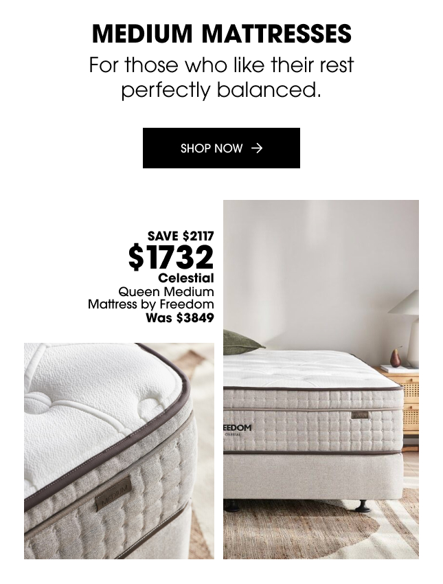 Shop Medium Mattresses 