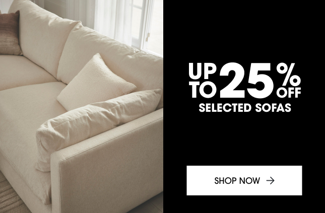 Up to 25% off selected sofas