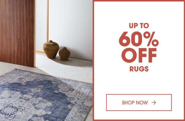 Save up to 60% off rugs