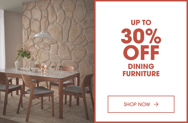 Save up to 30% off dining furniture